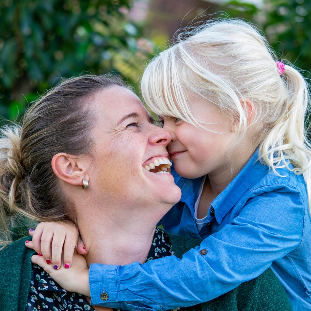 Portret fotografie, moeder met dochter